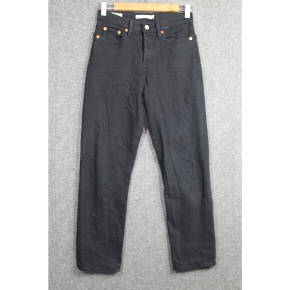 Levi's Premium Jeans Women's 26 Black Wedgie Straight Button Fly Denim - Picture 1 of 6